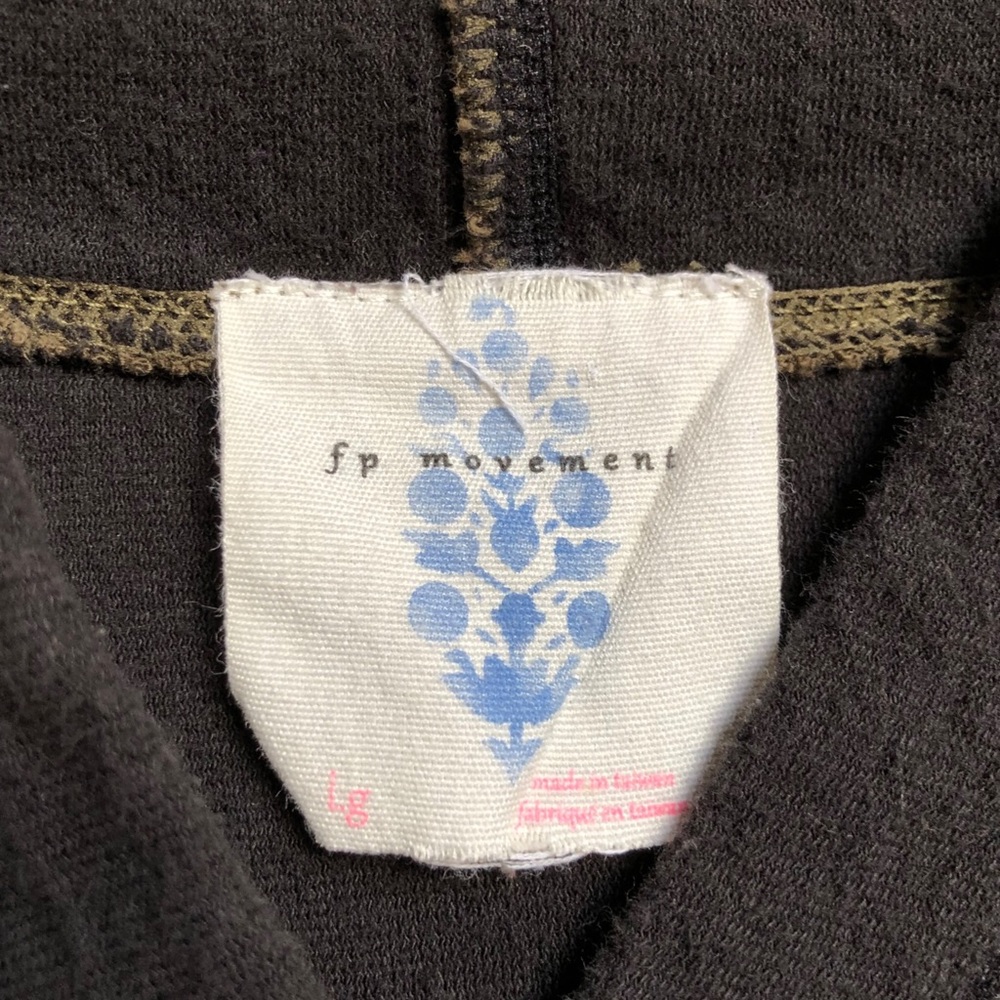 Free People Movement Oversized Long Length Hooded Sweatshirt Olive Women’s Large - Picture 6 of 13